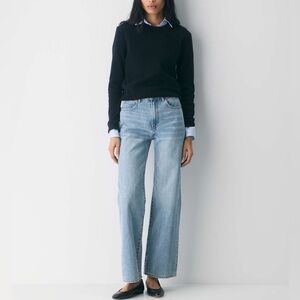Denim Forum The Farrah High Rise Wide Jean